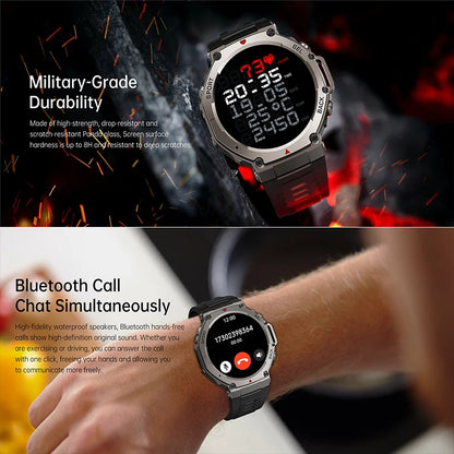 T-Rex 3 Pro Military GPS Smartwatch - 10ATM, 500mAh, Dual-Band GPS