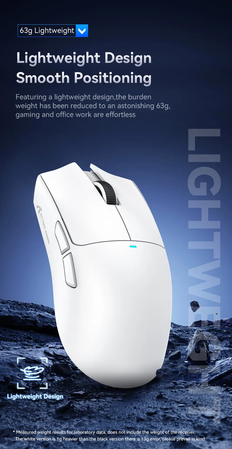 Attack Shark X11SE X11 PAW3311 Bluetooth Mouse, Triple Mode Connectivity, Touch Magnetic Charging Dock, Ultra-Light Gaming Mouse