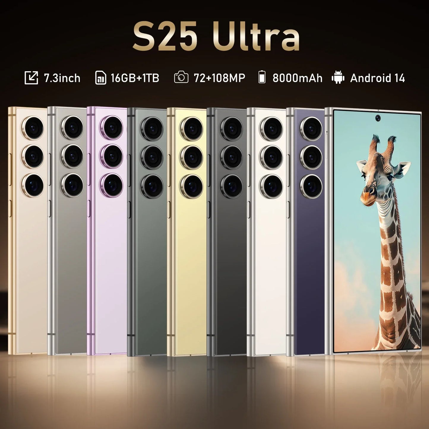 New S27 Ultra 7.3HD Global Edition Original Smart Dual Card 7800mAh Battery Facial Recognition Function CASE