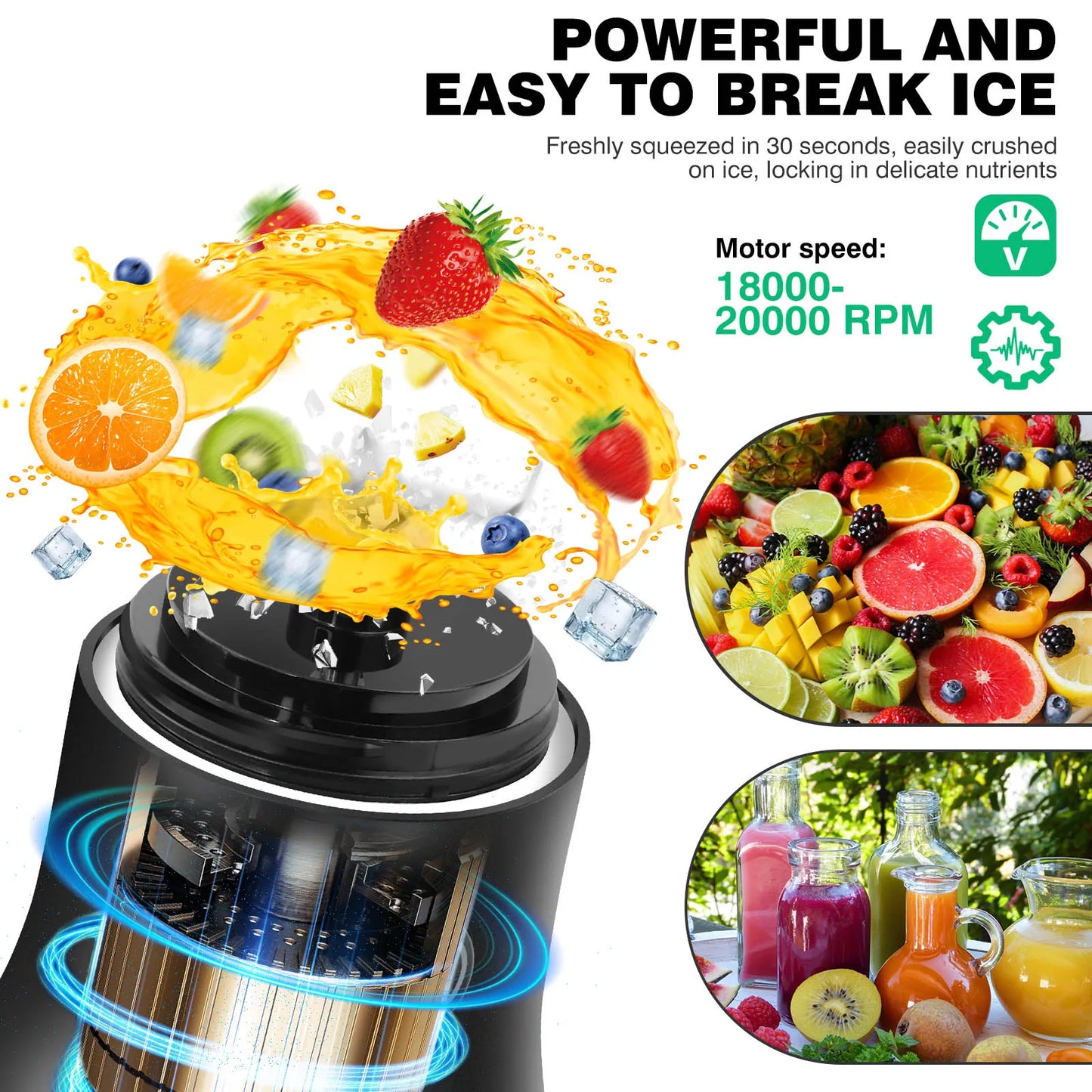 Portable Blender 600ML USB Rechargeable