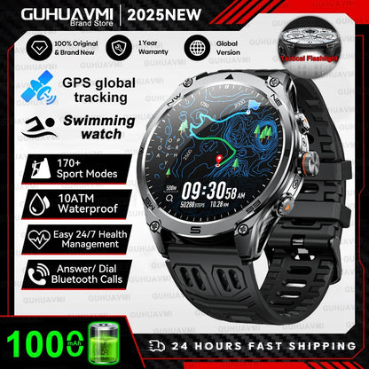 Military GPS Smartwatch - Dual-Band GNSS, 10ATM, Compass, Altimeter