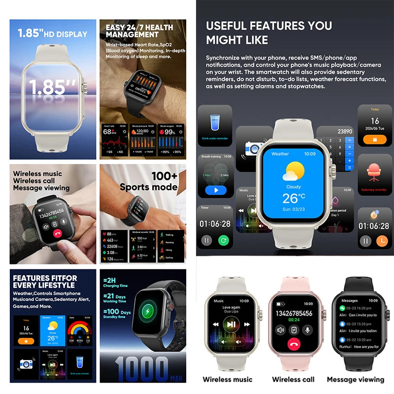 Ultra 2 SE Smartwatch - 1000mAh, AMOLED, GPS, 100+ Sports Modes