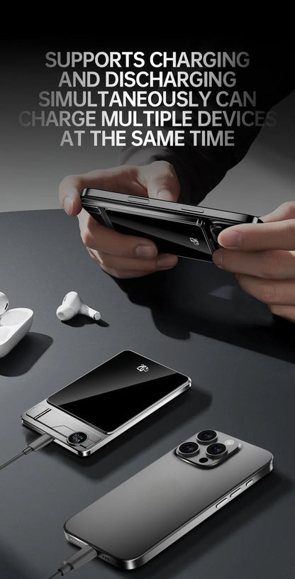 10000mAh Ultra Slim Power Bank for MagSafe,Magnetic Wireless 20W Fast Charging Portable Battery For iPhone Samsung Xiaomi iWatch