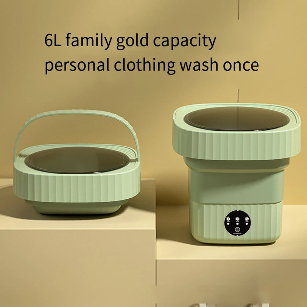 Portable Folding Washing Machine 6L 11L - Mini Ultrasonic Washer Spin Dryer