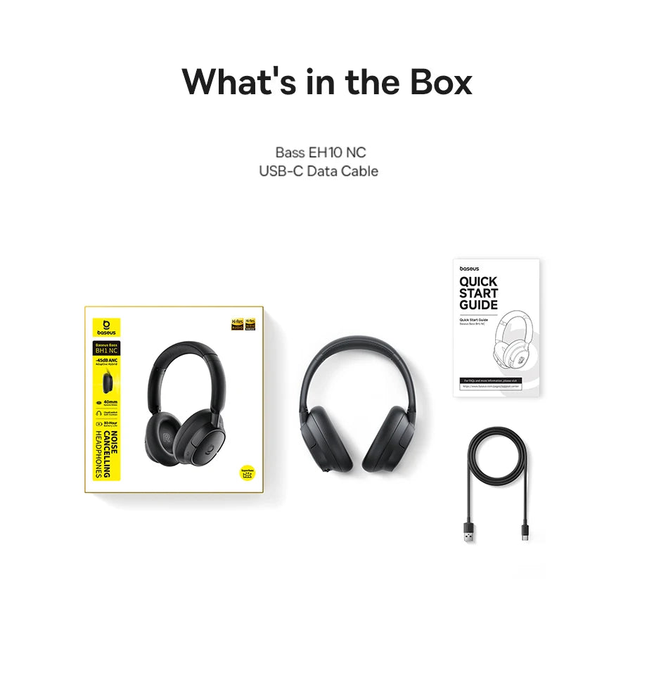 Baseus Bowie H1s Wireless Headphones - 46dB ANC, 120H Battery