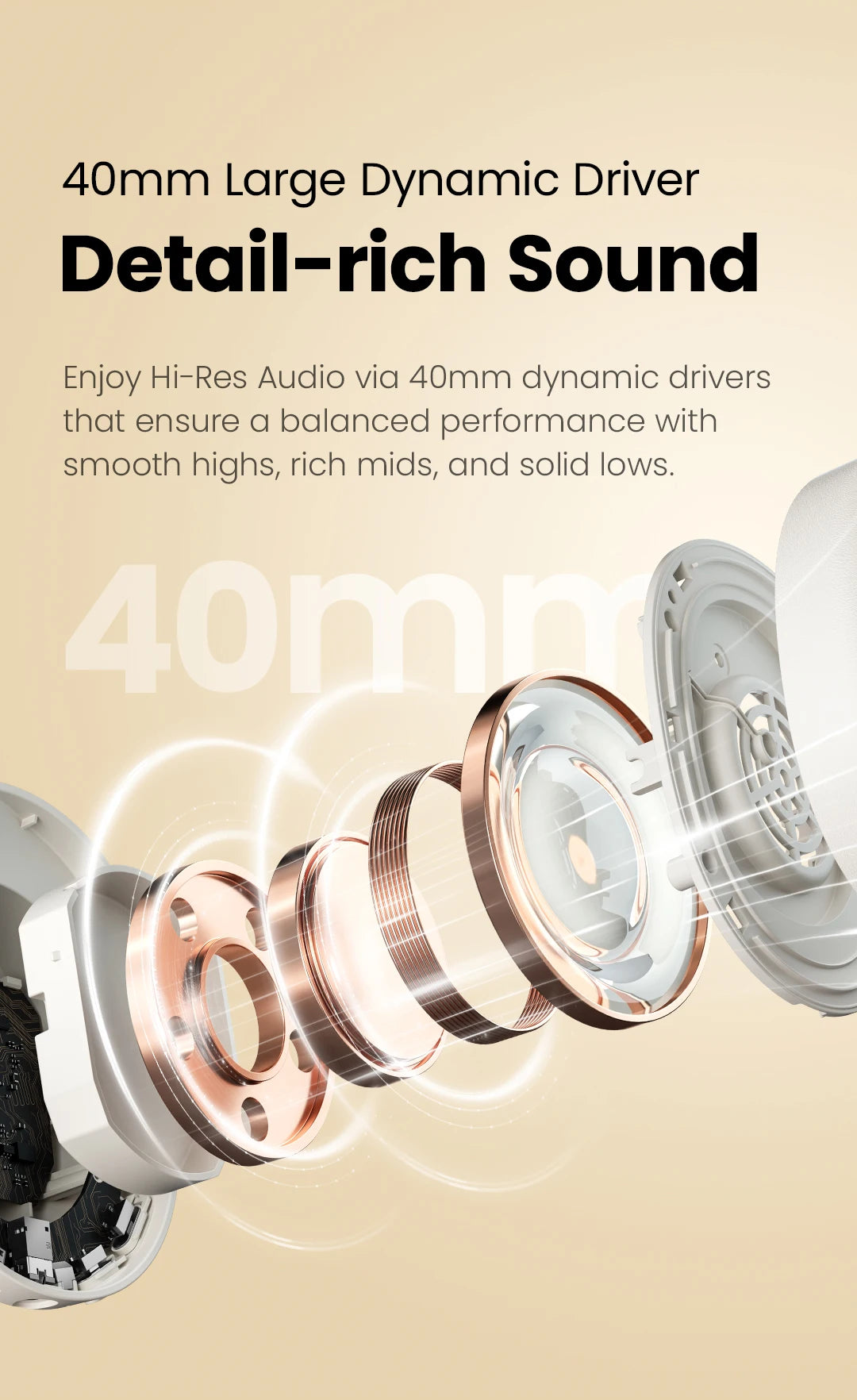 HAYLOU S30 Bluetooth 5.4 Headphones - 43dB ANC, 80H Playtime