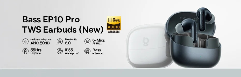 Baseus Eli 10i Open-Ear Bluetooth 5.4 Earphones - IP54 Waterproof Sports Earbuds