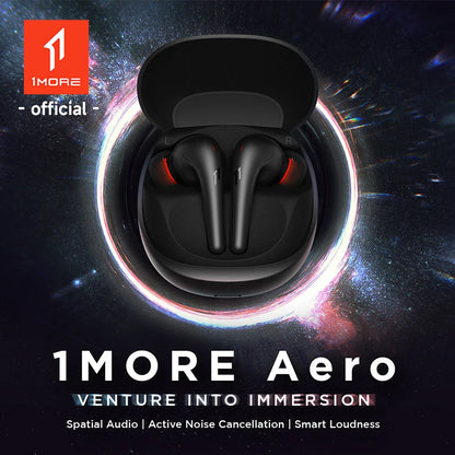 1MORE Aero Earbuds - Noise Cancellation, 28H Playtime, Wireless Charging