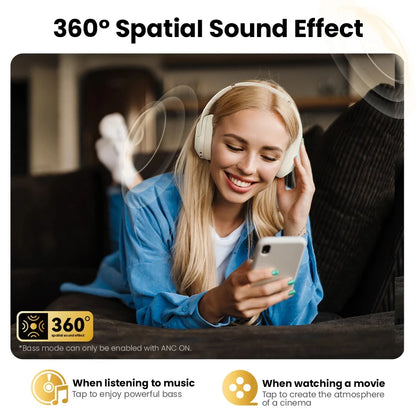 HAYLOU S30 Wireless Headphones - 43dB ANC, 40mm Driver, 80H Playtime