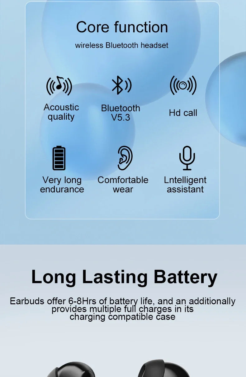 New Wireless Bluetooth Smart Voice Translation Headset Real-time Translation Chinese and English Learning Translation Headphones