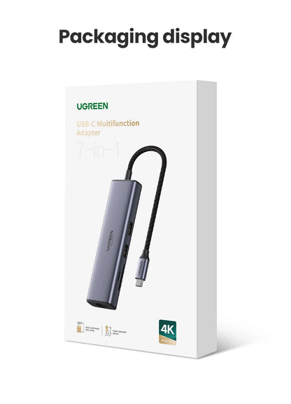 UGREEN USB HUB 7-in-1 Type-C to 4K60Hz HDMI SD&TF 5Gbps USB3.0 PD100W for Lapop Macbook Accessories USB Splitter Docking Station