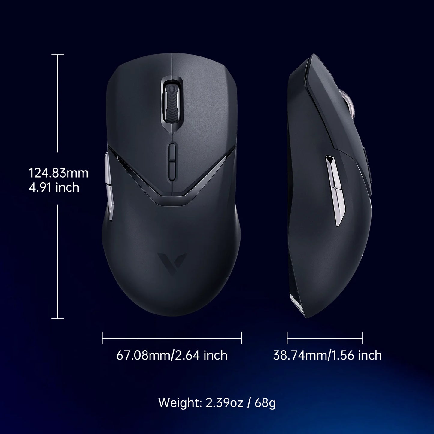 Rapoo VT9PRO PAW3398 Wireless Gaming Mouse 26000DPI 68g Lightweight Wired Wireless Mouse 160H Super Long Battery Life