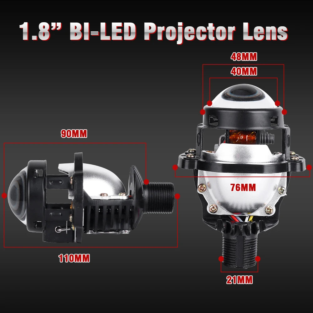 Bi LED Projector Headlight Lenses 90W