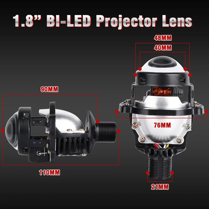Bi LED Projector Headlight Lenses 90W