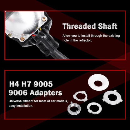 Bi LED Projector Headlight Lenses 90W