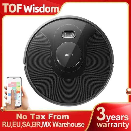 ABIR X8 Robot Vacuum - Laser Navigation Multi-Floor Mapping Zone Cleaning