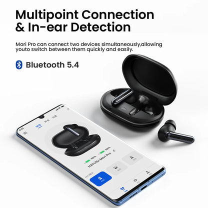 HAYLOU Mori Pro Wireless Earbuds - 43dB ANC, Bluetooth 5.4