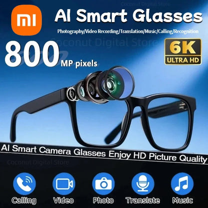 Xiaomi 6K AI Smart Glasses - Photochromic, Bluetooth, Voice Assistant, Camera