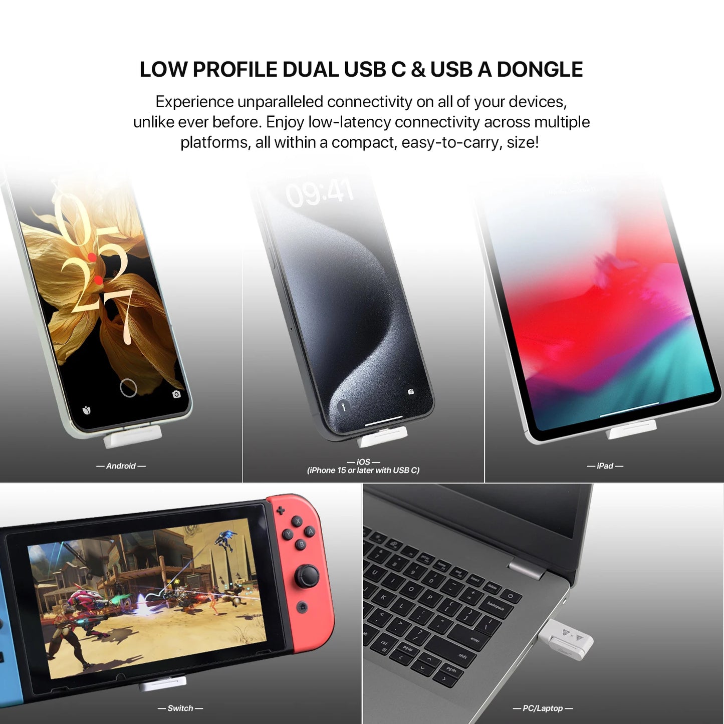 FANTECH WHG03P STUDIO PRO Gaming Headphones Wired& Wireless Bluetooth 7.1 Surround Headset With Noise Reduction Mic For PS5 XBOX