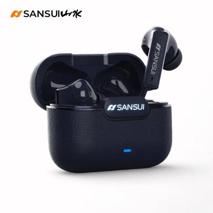 Sansui ANC TWS Earbuds - 52dB Noise Cancelling Bluetooth 5.4 6-Mic HD Calls