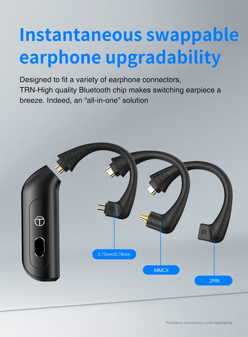 TRN BT20PRO Bluetooth 5.3 Wireless Earphone Cable - MMCX/2Pin/QDC