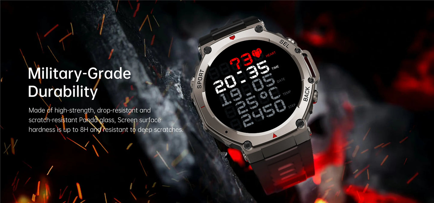 T-Rex 3 Pro Military GPS Smartwatch - 10ATM, 500mAh, Dual-Band GPS