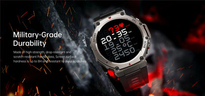 T-Rex 3 Pro Military GPS Smartwatch - 10ATM, 500mAh, Dual-Band GPS