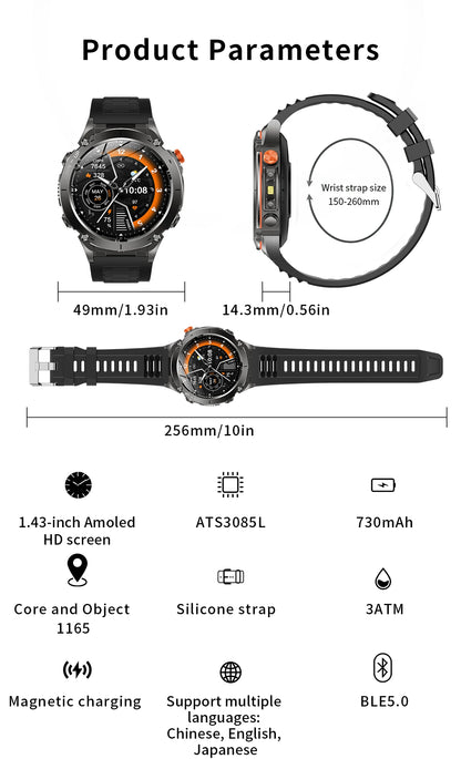 Xiaomi Ultra GPS Smart Watch - 10ATM Waterproof Dual-band GNSS Military Sport