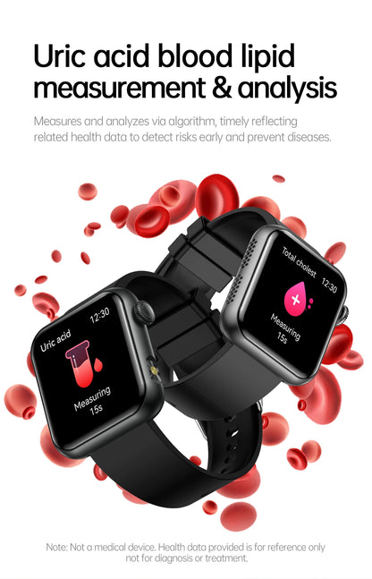 AI Smart Watch - HRV+PPG Blood Pressure Monitor, IP68 Waterproof