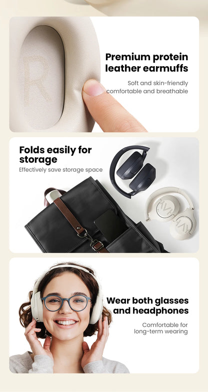 HAYLOU S30 Wireless Headphones - 43dB ANC, 40mm Driver, 80H Playtime