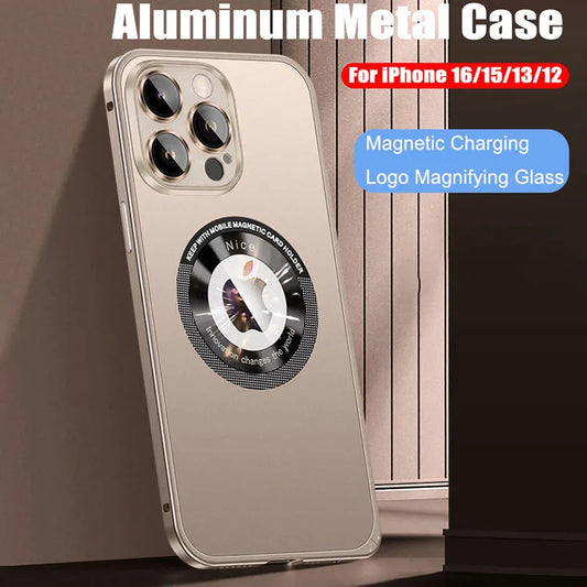Aluminum Metal Case for iPhone with Magnetic Charging