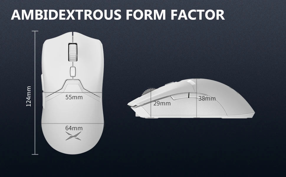 Delux M800PRO PAW3395 Wireless Gaming Mouse RGB light 26000DPI Wired Programmable Rechargeable Mice for PC Laptop Gamer