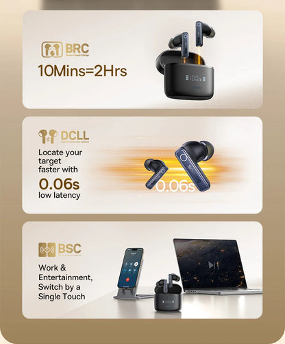 Baseus Bowie 30 Wireless Earbuds - 50dB ANC, 6 Mics, 65H Playtime