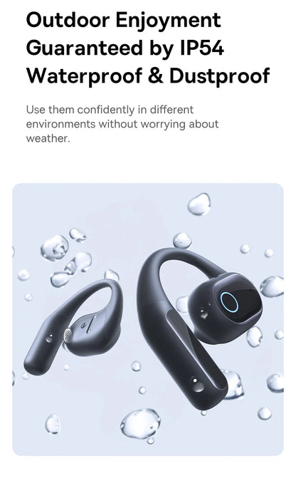Baseus Eli 10i Open-Ear Bluetooth 5.4 Earphones - IP54 Waterproof Sports Earbuds