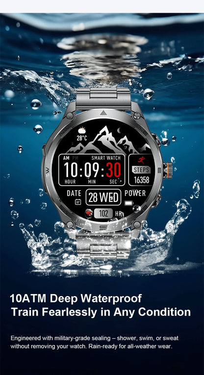 Men's GPS Smartwatch - 1.75" AMOLED, 10ATM, 1000mAh Battery
