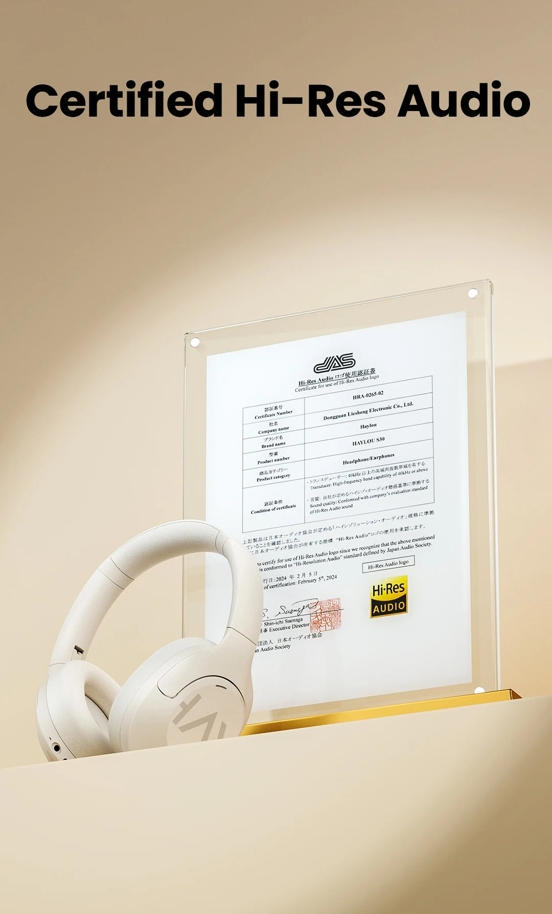 HAYLOU S30 Wireless Headphones - 43dB ANC, 40mm Driver, 80H Playtime