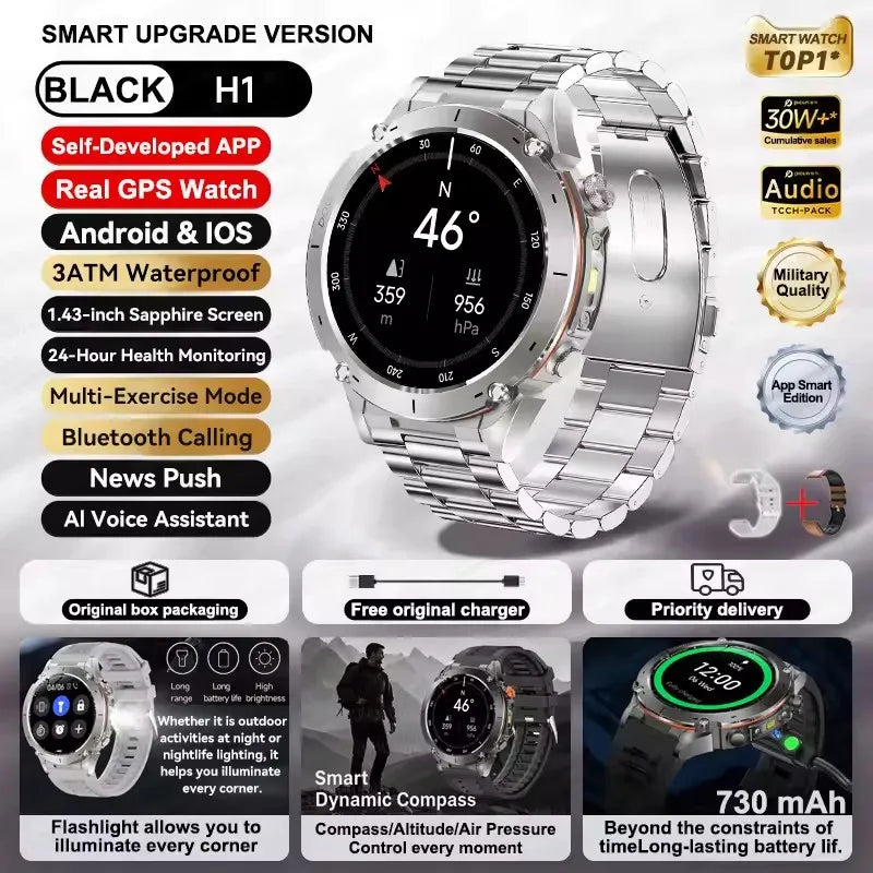 Xiaomi Ultra GPS Smart Watch - 10ATM Waterproof Dual-band GNSS Military Sport