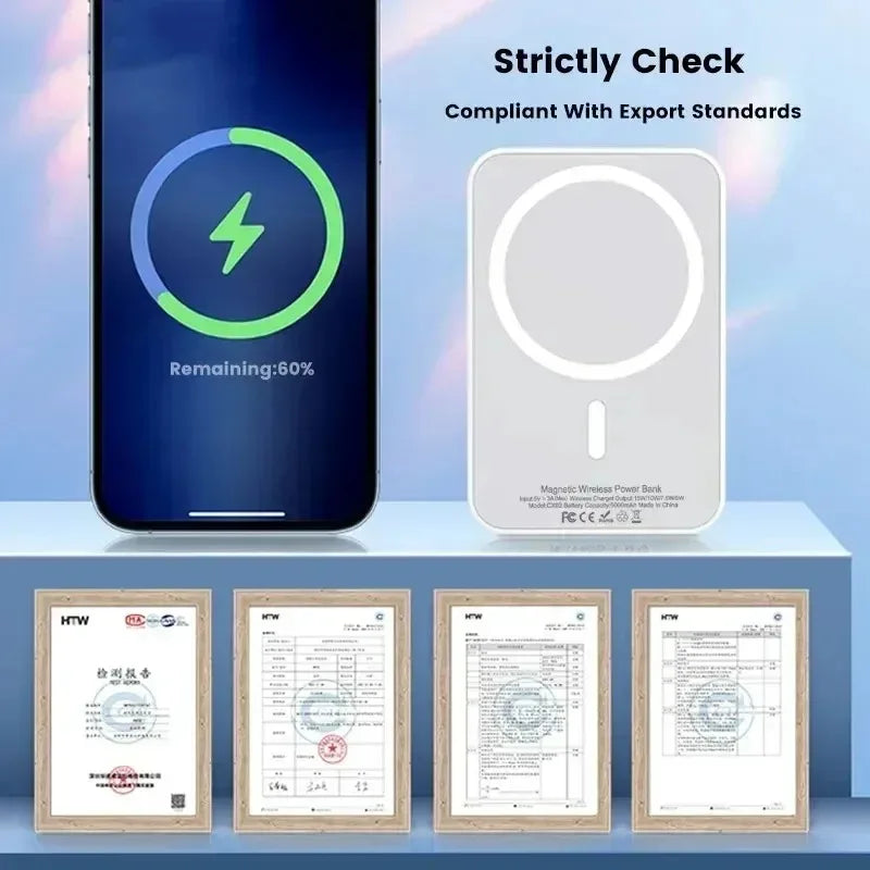 For Magsafe Power Bank 10000mAh Portable Auxiliary Spare External Magnetic Battery Pack Wireless Charger For Iphone 13 14 15 16