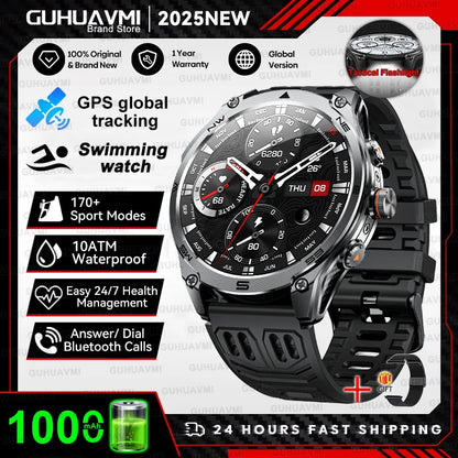 Military GPS Smartwatch - Dual-Band GNSS, 10ATM, Compass, Altimeter
