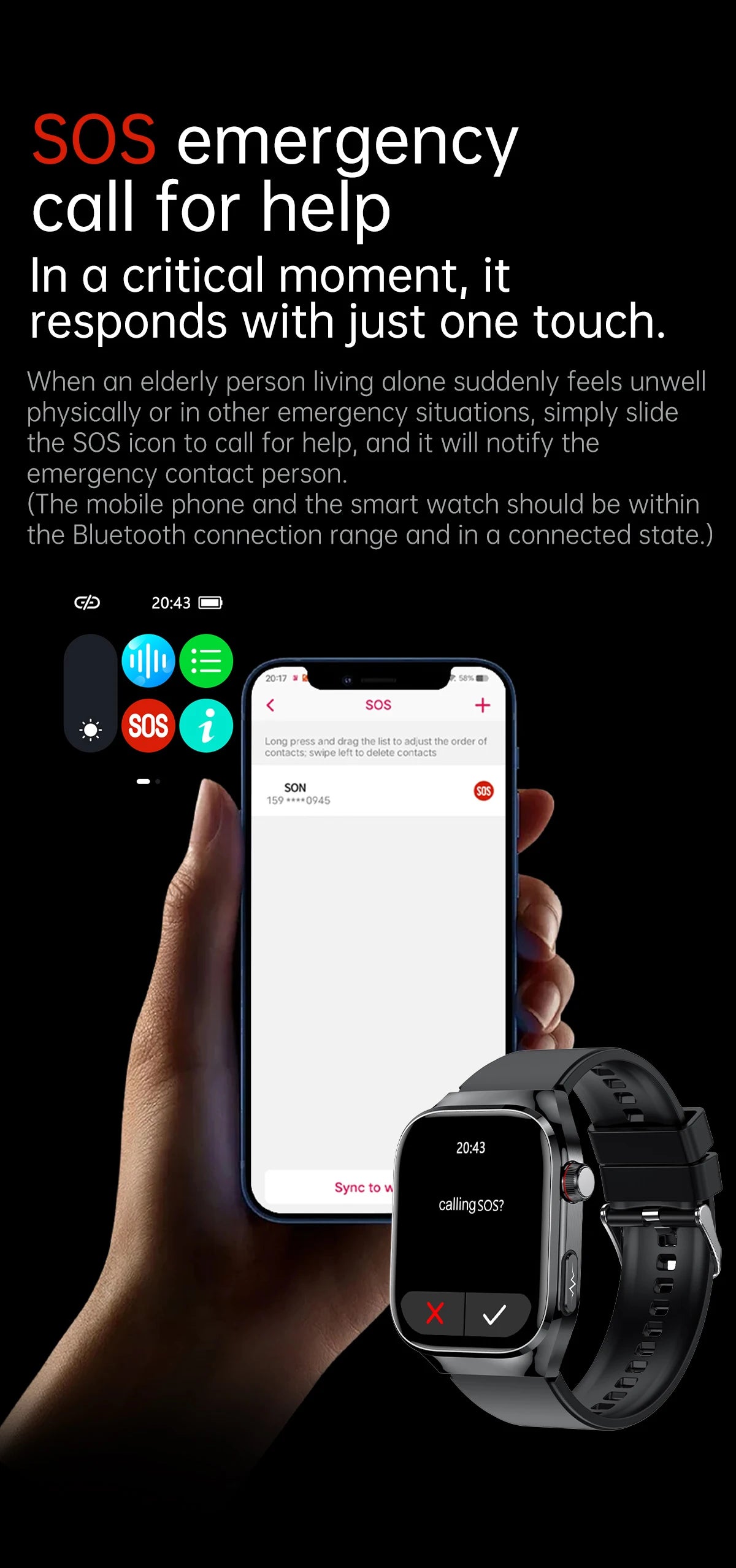 XIAOMI Health Smart Watch - ECG PPG Blood Pressure Oxygen Monitor with Bluetooth Call