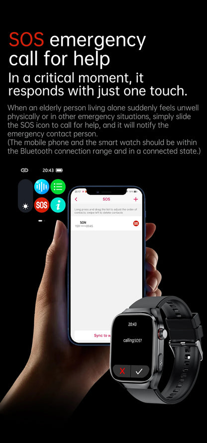 XIAOMI Health Smart Watch - ECG PPG Blood Pressure Oxygen Monitor with Bluetooth Call