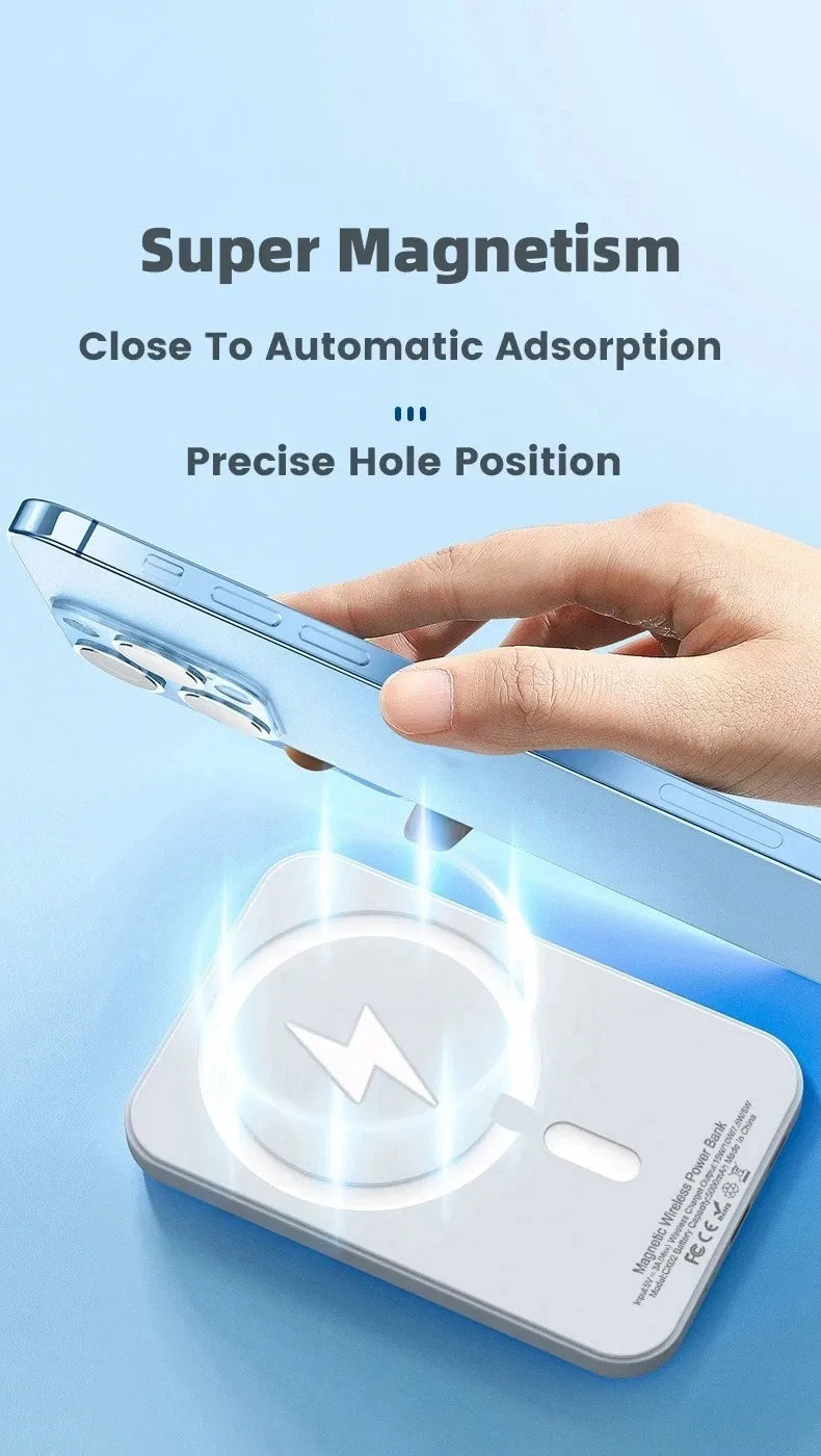 20000mAh Magnetic PowerBank Wireless PD 22.5W Fast Charger For Magsafe Portable Auxiliary Battery For Iphone Samsung Xiaomi