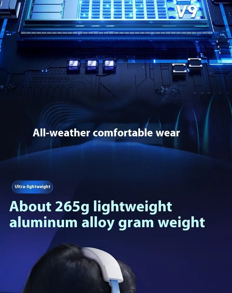 MCHOSE V9 pro Wireless Bluetooth Headset with Three Mode Microphone Noise Reduction Dynamic Sound Low Delay Office And Gaming