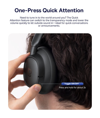 Baseus Bowie H1s Wireless Headphones - 46dB ANC, 120H Battery