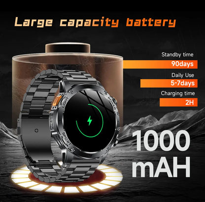 T-Rex 3 Ultra Smartwatch - 1000mAh Battery, 5ATM Waterproof, Heart Rate Monitor