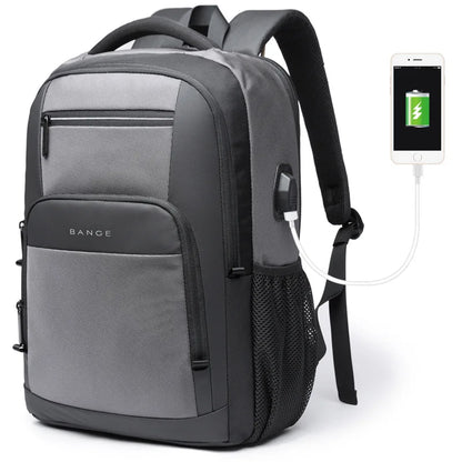 BANGE Waterproof Laptop Backpack with USB Port - 15.6 Inch