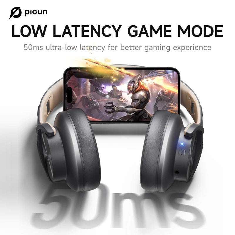 Picun B8 Bluetooth Headphones - 120H Playtime Over-Ear Wireless Headset
