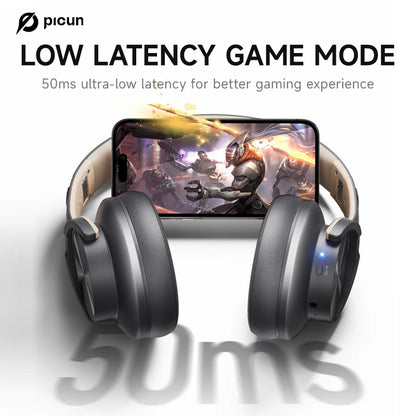 Picun B8 Bluetooth Headphones - 120H Playtime Over-Ear Wireless Headset