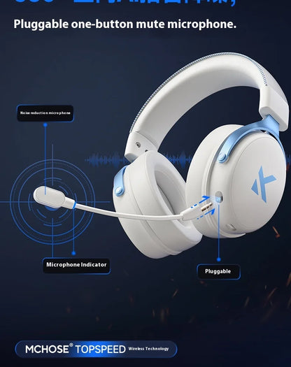 MCHOSE V9 pro Wireless Bluetooth Headset with Three Mode Microphone Noise Reduction Dynamic Sound Low Delay Office And Gaming