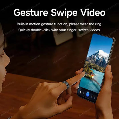 R12 Smart Ring - Display Screen, Wireless Charging, Health Tracker, Waterproof